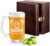 Maverton Beer Glass with Engraving, Beer Mug with Handle 400 ml