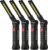 Coquimbo LED Work Light, Workshop Lamp, Gifts for Men, Rechargeable Hand Torch with Magnet and Hook, for Car Repair, Camping, Emergencies, Pack of 4, Black