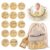 Wooden Milestone Cards Baby German – 14 Milestones on Elegant Wooden Discs with 3D Effect as a Gift in Fabric Bag Packed for Birth/Baby Shower for Pregnant Women, Expectant Mothers