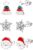 LOLIAS 3 Pairs Christmas Earrings 925 Sterling Silver Stud Earrings for Women Teen Hypoallergenic Snowman Santa Claus Christmas Tree Snowflake Earrings Christmas Thanksgiving Jewellery Gift
