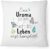 Cushion „Eine Uroma zu Sein Macht das Leben erst komplett – 40 x 40 cm with Filling | Birthday Gift Idea for Birth Great Grandson Child, White, 40 x 40 cm