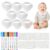 Aolso Baby Bibs for Painting, Pack of 8 White Cotton Bibs with 8 Textile Pens and Drawing Template, Waterproof Bib (40 x 29 cm) for Babies and as a Baby Shower Gift