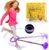 chimoo Children’s Flashing Jump Ring, Foot Gyro, Foldable Ankle Skip Ball, Sports Jumping Ball with Light Wheel, Flashing Jumping Ball, Girls Aged 6, 7, 8, 9 and 10 Years (Purple)