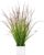 Artificial Grass Bush Green/Red 46 cm in White Square Pot I Lifelike Artificial Decorative Grass for Indoor I High-Quality & Decorative Plant I Artificial Plant in Pot