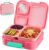 LEIKEEGO Children’s Lunch Box with Compartments, Leak-Proof Bento Box for School and Nursery (Pink)