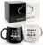 TUZELIYA Mama & Dad Coffee Mug Set – Gift to Be Parents, 350 ml Black and White Cups for Pregnancy, Baby Shower, Valentine’s Day & Anniversary