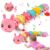Baby Toy 0 3 6 Months Caterpillar Musical Toy, Montessori Sensory Toy Baby Gift Girl with Ruler Grasping Toy Rattle Mirror, Baby Toy Newborn Gift, Tummy Time Baby Toys