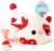 shownicer Heat Cushion Soft Toy Cow 1.7 kg Heat Cuddly Toy Cow Warming in the Microwave Warming Plush Cushion Weight Animals Plush Toy Cow Gift for Adults Children 3+ Years (Red, 50 cm)