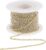 1 Roll 10 m x 2 mm Crystal Rhinestone Ribbon Chain, Silver Rhinestone Ribbon, Rhinestone Border Ribbon, Rhinestones Diamond Border Ribbon, Glitter Crafts for Sewing Clothing, Wedding Decoration, Jewellery DIY (Gold)