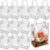 LATERN Pack of 25 Clear Gift Bags with Handles, 23 cm x 17 cm x 7 cm, Reusable PVC Tote Bags, Transparent Changing Bags for Shopping, Boutique, Wedding, Birthday, Baby Shower, Guest Gift