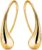 MIORE Earrings 925 Silver, 18 K Gold Plated, Modern Water Drop Ear Hooks, Earrings Silver 925 Hanging Gold-Plated, Hypoallergenic Earrings, Jewellery Women, Silver Jewellery in High-Quality Jewellery Box