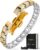 MagnetRX EllipseMAX Women’s Magnetic Bracelet – 5x Strength, 5000 Gauss Magnetic Bracelet Women’s Titanium Jewellery, Designed in the USA, Patent Pending, Adjustable (Silver/Gold)