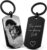 Personalised Keyring with Photo Engraving on Both Sides – Stainless Steel Pendant Black – Own Picture & Desired Text – Individual Gift for Lover, Family & Friends