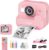 Instant Camera Children with Selfie, Children’s Camera 1080P HD Instant Print of Photos, Birthday Gift Christmas 5 Gift Toy from 3 4 5 6 8 7 9 10 11 Years Girls Boys (Pink)