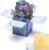 PARFCO Blue Gift Box Birthday, 3D Pop Up Card Birthday, Includes a Greeting Card and Envelope, Birthday Gift for Women, Mum, Girls, Girlfriend
