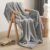 Cuddly Blanket Sofa Blankets Grey 150 x 200 cm Fleece Blanket for Couch Soft and Warm Blanket Fluffy as Sofa Blanket Couch Blanket