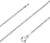 Women’s Curb Chain Necklace 925 Silver (Width 1.4 mm) Silver Chain without Pendant (Length 40 cm to 70 cm) 101041-0