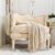 CREVENT Home Decor Rustic Throw for Couch Sofa Chair Bed Soft Warm Cozy Lightweight for Spring Summer Travel (50 x 60 inch, Beige/Ivory)