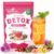 Detox Tea for Weight Loss & Liver Function – 28 Days Herbal Tea with Milk Thistle, Dandelion, Ginseng, Ginger – Supports Digestion, Abdominal Feeling, Metabolism & Wellbeing during Menopause