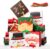 Pack of 12 Christmas Cupcake Boxes 17.5 x 17.5 x 8 cm Christmas Gift Box with Ribbon Cupcake Box Container Cake Muffin Transport Box Pastry Boxes Paper Boxes Bakery Boxes for Cakes Doughnut Pastries
