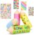 Pack of 12 Small School Cones, School Gift Box in Pencil Shape, Includes 4 Sheets of Stickers, Gift Bag for Girls and Boys