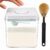 Milk Powder Dispenser 1700 ml Transparent with Spoon and Brush