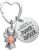 FABACH Best Grandma Keyring Guardian Angel Lucky Charm with Heart and Engraving – Best Grandma in the World Gifts Keyring – Grandma Gift Angel Lucky Charm