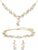 Women’s Gold Jewellery Set for Wedding Bride, Vintage Gold Jewellery with Drops Zirconia Leaf Vine, Jewellery Set Gold, Waterproof Jewellery