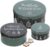 Spetebo Metal Pastry Box Set of 3 Green – Merry Christmas – Round Biscuit Tins Stackable Inside Each Other – Cookies Biscuit Pastry Storage Gift Tin Stackable Inside Each Other