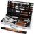 Grilliance 26 Pieces Stainless Steel Barbecue Accessories Set High-Quality BBQ Barbecue Cutlery Case Perfect Barbecue Tool Set for Men Gift with Portable Storage Case and Meat Thermometer Brown