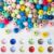 Pack of 600 Colourful Wooden Beads, 10 mm, Colourful Wooden Beads for Threading with Large Hole, Round Craft Beads Made of Wood in 12 Colours for Bracelet, Necklace, Jewellery Crafts and