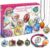 Girls Jewellery Making Kit DIY Necklace Pendant and Bracelet Craft Set with Glass Beads & Charms – Fashion Accessories, Craft Accessories. Ideal as a Handmade Gift & Group Activity