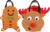 Christmas Cookie Storage – Pack of 2 Reusable Christmas – Christmas Candy Bags with Carry Handles | for Pastries, Biscuits, Food, Chocolate Lollipops