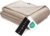 Bugatti Doppio Soft Blanket 160 x 220 cm Beige – XXL Cuddly Blanket