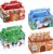HEMOTON Christmas Party Gift Boxes 3D Christmas House Cardboard Gift Box Cardboard Gift Box Candy Goodie Cookie Box for Holiday Treats 15.5 x 9 x 9 cm