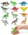 Pack of 12 Mini Dinosaur Figures, Realistic Plastic Toy for Children, Robust Dino Set, Ideal as Party Bags, Party Decoration & Educational Game