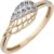 Jobo Women’s Ring Wings 333 Gold Bi-Colour with 9 Zirconia