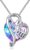 AOBOCO Gift for Mum 925 Sterling Silver Heart Pendant Necklace Mother Jewellery for Women