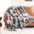 IKALIFE Cuddly Blanket Fluffy Bubble Wool Blanket 150 x 200 cm Grey White