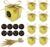 DUGYIRS Pack of 50 Golden Gift Boxes Candy Boxes 7.6 x 7.6 x 7.6 cm Party Gift Boxes with Ribbons for Wedding Baby Shower Decorations Birthday Party Accessories