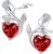 0.8CT Rose Heart Stud Earrings Birthstone S925 Gifts for Women