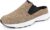 riemot Herren Sabots, geschlossene Slip-On Komfortschuhe Braun EU42-47