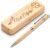 LAOYE Lucky Charm Ballpoint Pen Wooden Box with Engraving, Good Luck Farewell Gift for Colleagues, Unique Lucky Pen, Thank You Gifts, Employee, Work Colleague, Job Change, Office Gifts