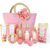 SPA LUXETIQUE Women’s Bath Gift Set – 10-Piece Rose Fragrance Birthday Gift for Women with Handbag, Shower Gel, Bubble Bath, Body Lotion, Wellness Set for Her, Ladies, Mother, Mother’s Day Gift Set