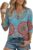Cuptacc Women’s Summer V-Neck 3/4 Sleeve Top Elegant Business
