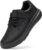 FitVille Extra Wide Men’s Health Shoes with Microfibre Leather Business Casual Shoes Adjustable Trainers Comfortable Cushioning Walking Shoes for Wide Feet
