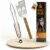 7-in-1 Barbecue Spatula Set Stainless Steel with Barbecue Tongs, Barbecue
