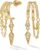 MUMREUES Ohrringe Gold Hängend 14 Karat Vergoldet Ohrringe Creolen Damen Stecker Hypoallergen Wasserfest Minimalistische Minimalist Elegant ​Quasten ​Ketten Schmuck Geschenke