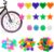 210 pieces colourful bicycle spokes bicycle accessories children, bicycle spoke beads