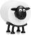 VELENTI Sheep Toilet Paper Holder Funny Toilet Paper Holder Free Standing Bathroom Set 3D Printed Black Sheep Toilet Roll Holder – Funny Tissue Paper Roll Storage – Set of 1